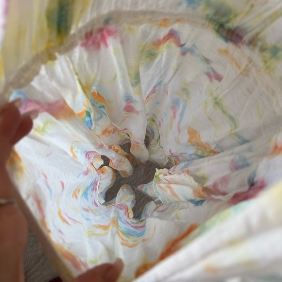 Brand New Young Fabulous & Broke Tie Dye Ruffle Tiered Open Back Cruz Maxi Dress - Picture 12 of 15